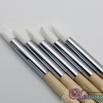 ชุดพู่กัน หัวซิลิโคน อเนกประสงค์ ด้ามไม้