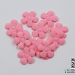 ดอกไม้ตกแต่งสีชมพู ขนาด 20 มม (แพ็ค 15 ชิ้น)