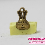 จี้โลหะ,ตัวห้อยซิป กระต่าย สีทองรมดำ