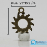 จี้โลหะ วินเทจ สีทองรมดำ รูปฟันเฟือง