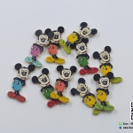 กระดุมไม้ รูปมิกกี้เม้าส์ คละสี [แพ็ค 10 ชิ้น]