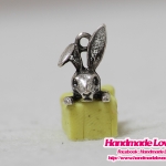 จี้,ตัวห้อยซิป สีนิเกิล กระต่าย