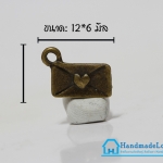 จี้โลหะ วินเทจ สีทองรมดำ รูปจดหมายรัก