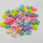 ลูกปัดรูปผีเสื้อ สีพาสเทล ขนาด 12*17 มิล (คละสี) [100 กรัม ประมาณ 180 ชิ้น]