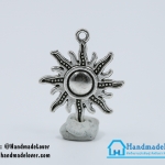 จี้ตัวห้อยซิป สีเงิน รูปพระอาทิตย์
