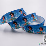 ริบบิ้นผ้า พิมพิ์ลายการ์ตูน เจ้าหญิงจัสมิน (Jasmine Princess) ขนาด 22 มิล