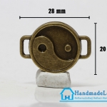 จี้โลหะ วินเทจ สีทองรมดำ หยิน-หยาง (yin-yang)