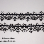 ผ้าลูกไม้ สีดำ สำหรับทำ Choker ขนาด 20 มม.