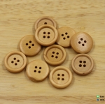 กระดุมไม้กลม ขนาด 20 mm [แพ๊ค 10 เม็ด]