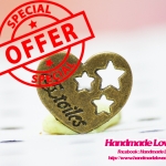 [แพ็ค 10 ชิ้น] จี้,ตัวห้อยซิป รูปหัวใจและดาว