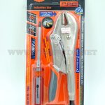 PUMPKIN คีมล็อกปากตรง10" พร้อมไขควง 2in1 Quick release 10RQ