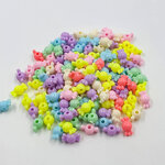ลูกปัดรูปลูกกวาด สีพาสเทล ขนาด 14 มิล (คละสี) [100 กรัม ประมาณ 280 ชิ้น]