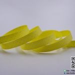 ริบบิ้นผ้ากรอสเกรน สีเหลืองอ่อน พิมพ์ลายจุด