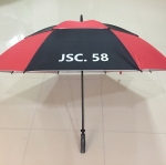 ร่มกอล์ฟ 32 นิ้ว 2 ชั้น ผ้ายูวี สลับสี โครงไฟเบอร์ มือเปิด ด้ามจับโฟม ปลอกผ้า คละสี สกรีนโลโก้