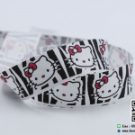 ริบบิ้นผ้ากรอสเกรน พิมพ์ลาย Kitty