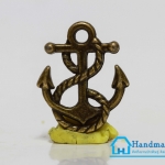 จี้โลหะ วินเทจ สีทองรมดำ รูปสมอเรือพันเชือก [เล็ก]