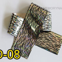 ฟอยล์ติดเล็บ ลายสีเงินดำ รหัส SD-08
