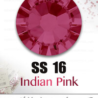 เพชรสวารอฟสกี้ ขนาด SS 16 ซองเล็ก สีชมพูเข้ม Indian Pink 289 มี 45 เม็ด