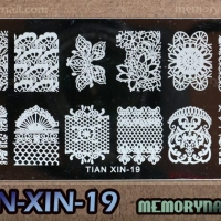 เพลทปั้มลายเล็บ รหัส TIAN-XIN-19
