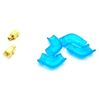 X-Tips ขั้ว DIY สำหรับทำสายขั้ว MMCX (Shure) สีฟ้า หัวงอ