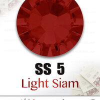 เพชรสวารอฟสกี้ ขนาด SS 5 ซองเล็ก สีแดง Light Siam 227 มี 70 เม็ด