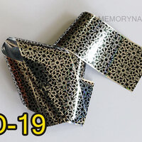 ฟอยล์ติดเล็บ ลายสีเงินดำ รหัส SD-19