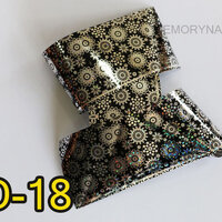 ฟอยล์ติดเล็บ ลายสีเงินดำ รหัส SD-18