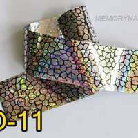 ฟอยล์ติดเล็บ ลายสีเงินดำ รหัส SD-11