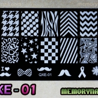 แผ่นปั๊มลายเล็บ รหัส QXE-01