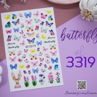 สติ๊กเกอร์ ลายผีเสื้อ XF-3319