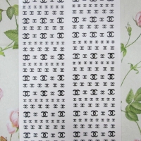 สติ๊กเกอร์ติดเล็บ แผ่นใหญ่ SJB-08 ชาาาแนวดำ
