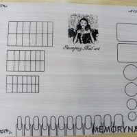 แผ่นฝึกเพ้นท์เล็บ ปั้มลายเล็บ ซิลิโคน รหัส PP-02