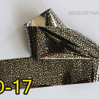 ฟอยล์ติดเล็บ ลายสีเงินดำ รหัส SD-17