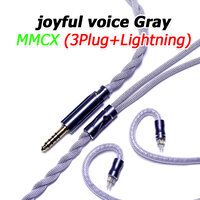 joyful voice Gray MMCX [3Plug+Ligntning].[สีเทา]