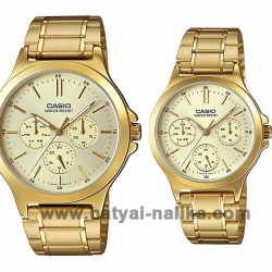 นาฬิกา คาสิโอ Casio SETคู่รัก รุ่น MTP-V300G-9A+LTP-V300G-9A ของแท้ รับประกัน 1 ปี