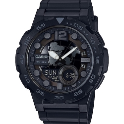 นาฬิกา Casio 10 YEAR BATTERY รุ่น AEQ-100W-1BV (ฺBlack Out) ของแท้ รับประกัน 1 ปี