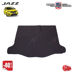 สินค้าโปรโมชั่น! พรมท้ายสัมภาระเข้ารูป 6 D รถ HONDA JAZZ (GK) ปี 2014-2018 จำนวน 1 ชิ้น สีดำด้ายแดง