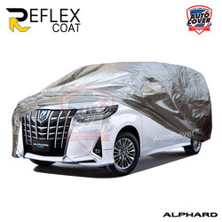 ผ้าคลุมรถเข้ารูป 100% รถ TOYOTA ALPHARD ปี 2018-2023 ผ้าคลุมรถกันแดด กันไอร้อน กันน้ำ รุ่น REFLEX COAT