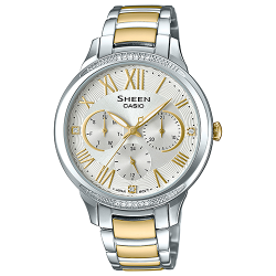 นาฬิกา คาสิโอ Casio SHEEN MULTI-HAND SHE-3058 series รุ่น SHE-3058SG-7A ของแท้ รับประกัน1ปี