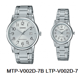 นาฬิกา คาสิโอ Casio SETคู่รัก รุ่น MTP-V002D-7B+LTP-V002D-7B ของแท้ รับประกัน 1 ปี