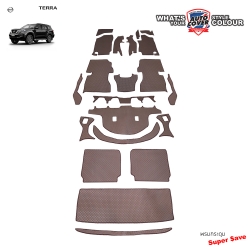พรมปูพื้นรถยนต์ พรมกระดุม รถ NISSAN TERRA รุ่น 7 ที่นั่ง ปี 2019-2023 ชุดเต็มคัน+หลังเบาะ+แผ่นท้าย จำนวน 21 ชิ้น