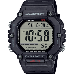 นาฬิกา คาสิโอ Casio 10 YEAR BATTERY AE-1600 series รุ่น AE-1600H-1AV ของแท้ รับประกัน1ปี