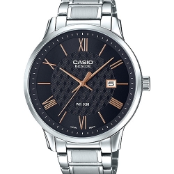 นาฬิกา คาสิโอ Casio BESIDE 3-HAND ANALOG รุ่น BEM-154D-1AV ของแท้ รับประกัน 1 ปี