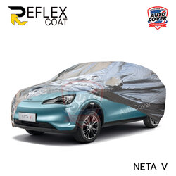 ผ้าคลุมรถเข้ารูป 100% รถ NETA V ปี 2023-2027 ผ้าคลุมรถกันแดด กันไอร้อน กันน้ำ รุ่น REFLEX COAT