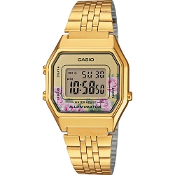 นาฬิกา Casio STANDARD DIGITAL LA680 Floral Dial series รุ่น LA680WGA-4C ของแท้ รับประกัน1ปี