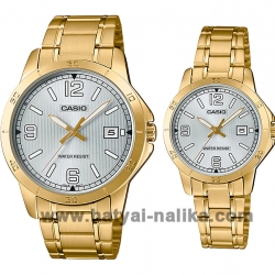 นาฬิกา คาสิโอ Casio SETคู่รัก รุ่น MTP-V004G-7B2+LTP-V004G-7B2 ของแท้ รับประกัน1ปี