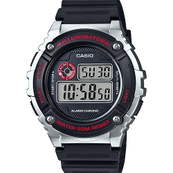 นาฬิกา Casio STANDARD DIGITAL รุ่น W-216H-1CV ของแท้ รับประกัน 1 ปี