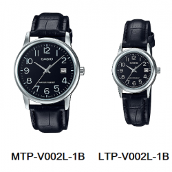 นาฬิกา คาสิโอ Casio SETคู่รัก รุ่น MTP-V002L-1B+LTP-V002L-1B ของแท้ รับประกัน 1 ปี