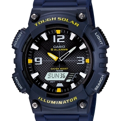 นาฬิกา คาสิโอ Casio SOLAR POWERED รุ่น AQ-S810W-2AV (สีกรม) ของแท้ รับประกัน 1 ปี
