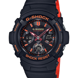 นาฬิกา Casio G-Shock Limited Bright Orange Color series รุ่น AWG-M100SBR-1A ของแท้ รับประกัน1ปี
